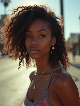 Zara - Elegante Companhia de IA com Cabelo Cacheado